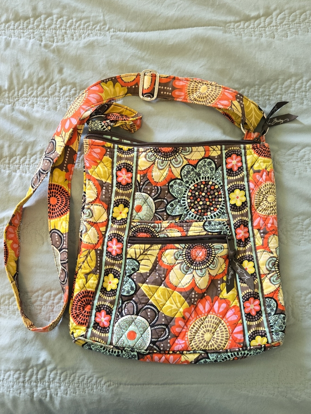 Vera Bradley "Flower Shower" Print Crossbody Purse
